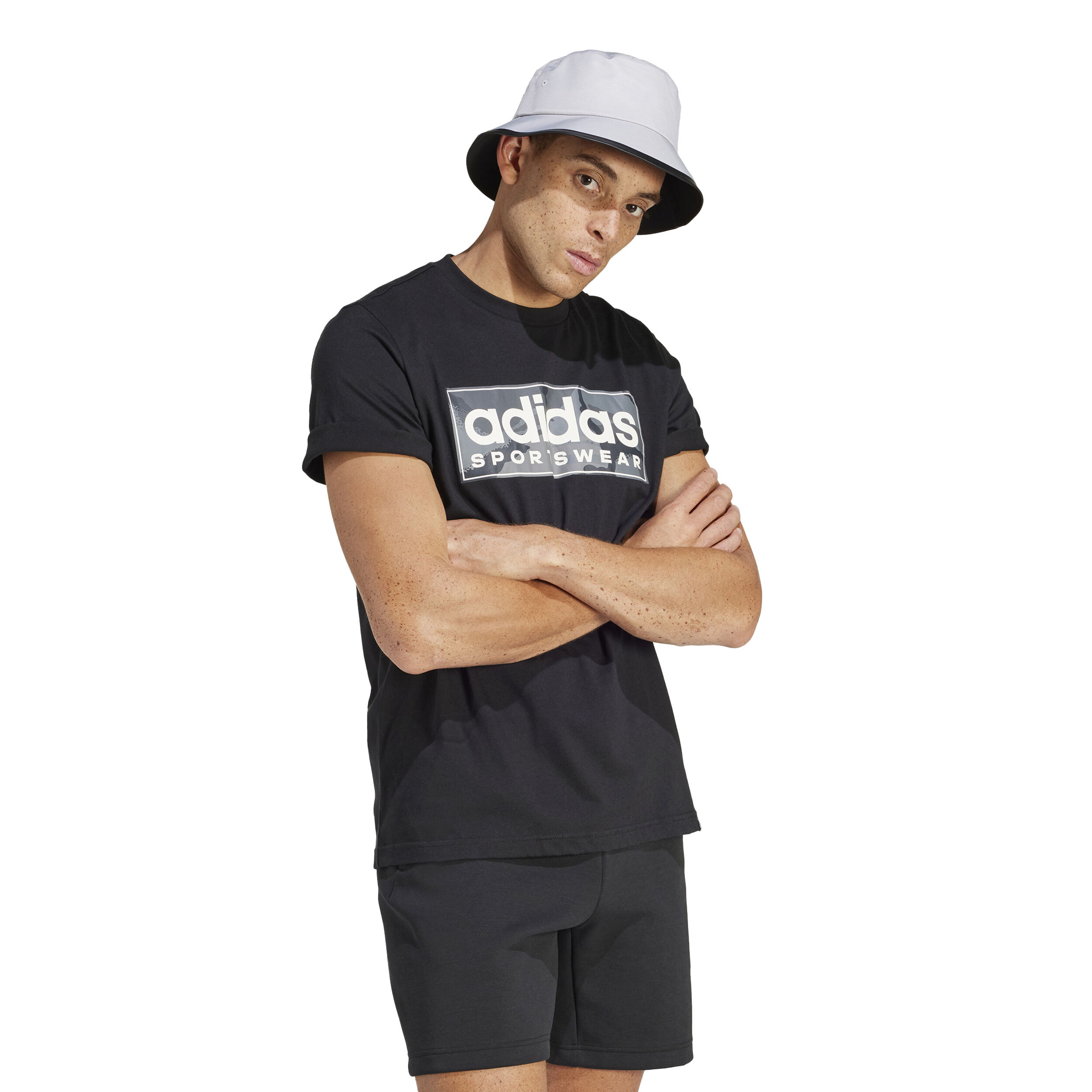 adidas Camo Graphic 2 T-shirt Hommes - Noir , Gris