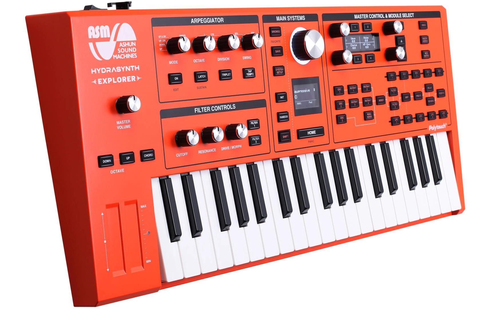HYDRASYNTH Explorer 888 Units<br>Halbgewichtetes Keyboard in limitierter Orange Edition