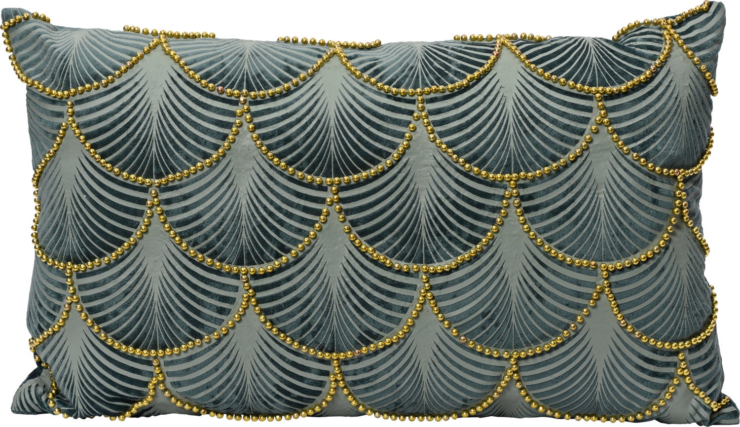 Decoris sierkussen blauw / grijs 30 x 50 x 2 cm