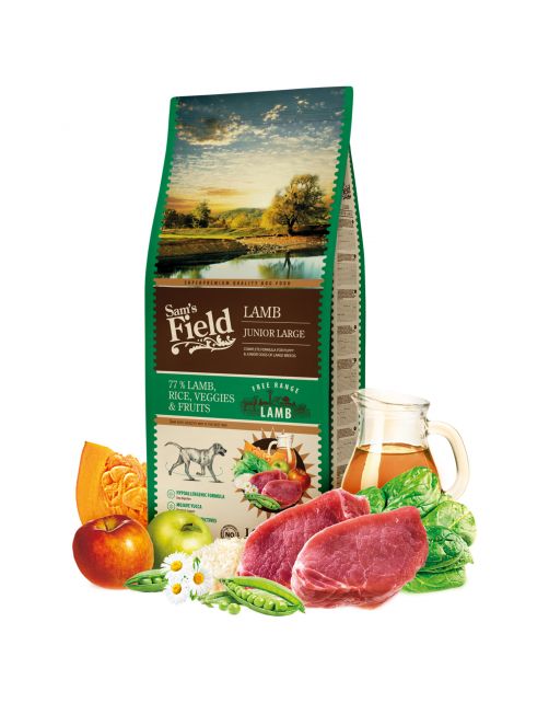 Sam's Field Junior Large Lam - Hondenvoer