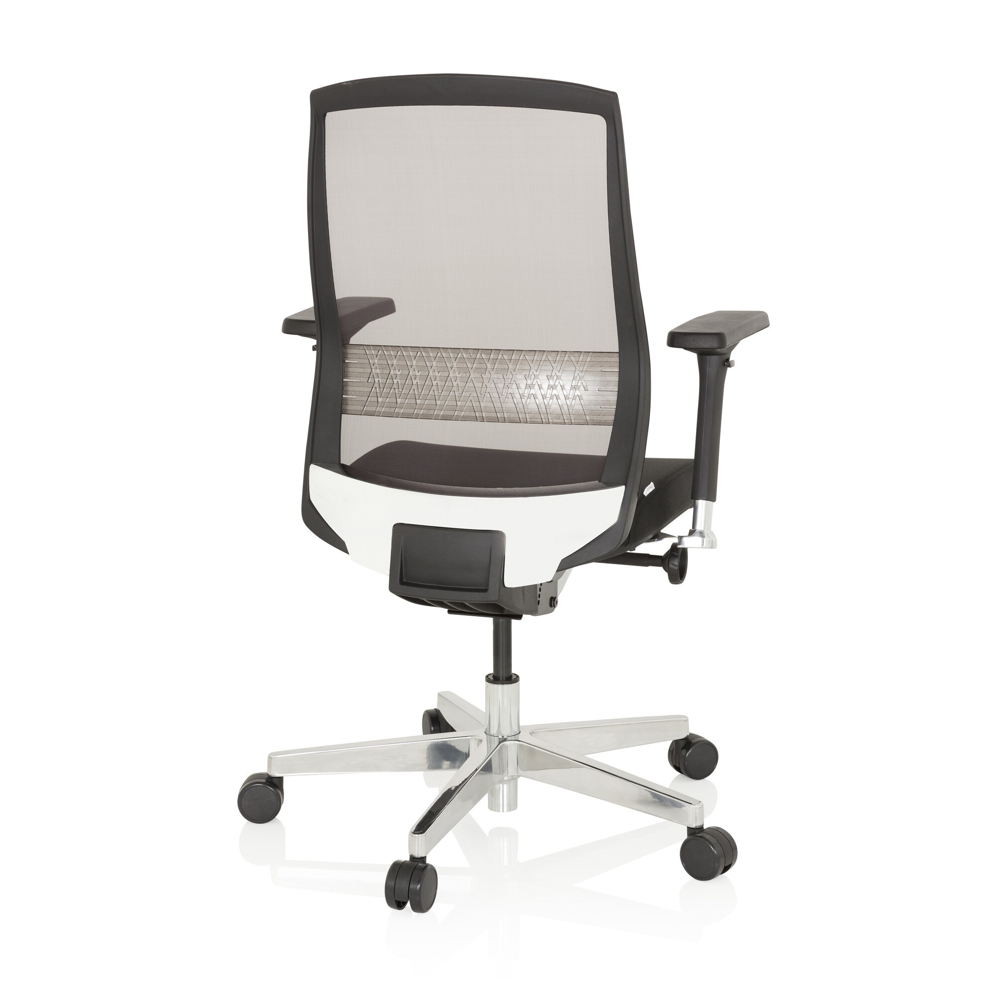 High End Bürostuhl FOUNTAINE Stoff/Netzstoff mit Armlehnen (höhenverstellbar) hjh OFFICE