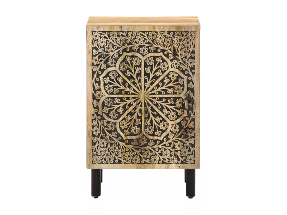 Armoire de salle de bain 38x33x58 cm bois massif de manguier