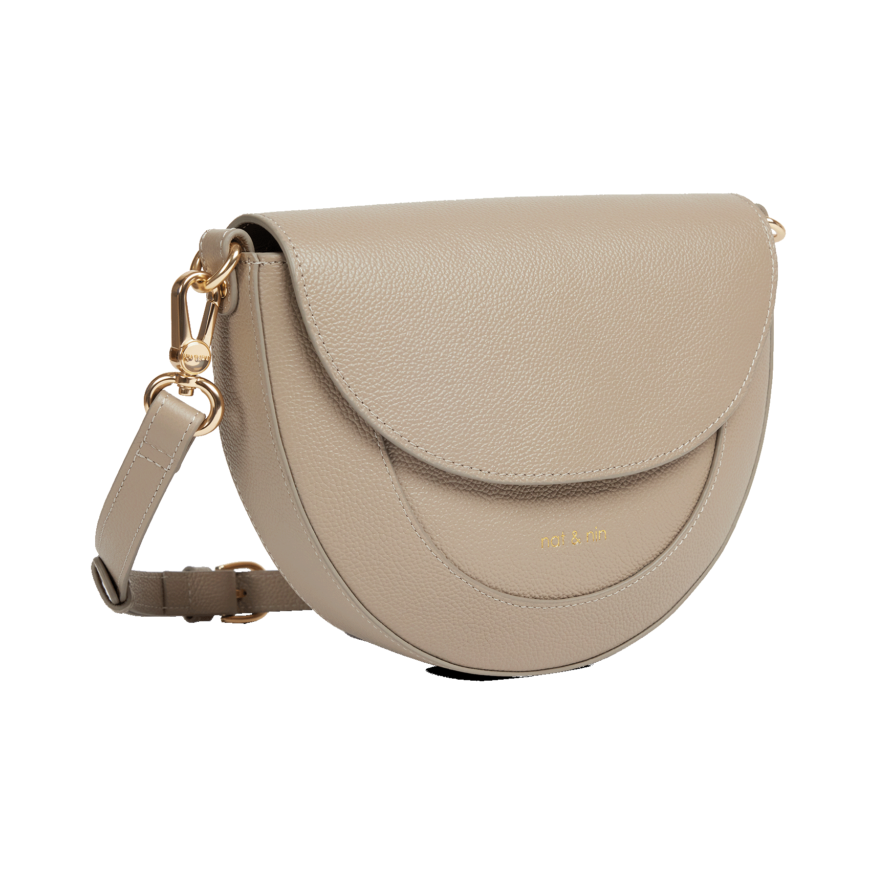 BORA GRAINE - Besace en cuir | Gris