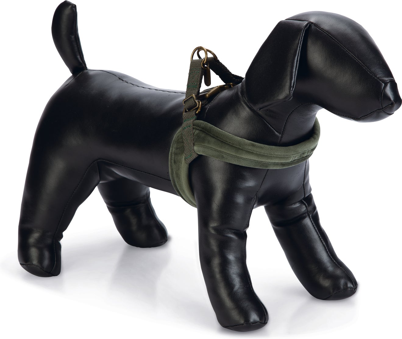Designed by Lotte hondentuig Velura groen 42-52 x 2,5 cm S