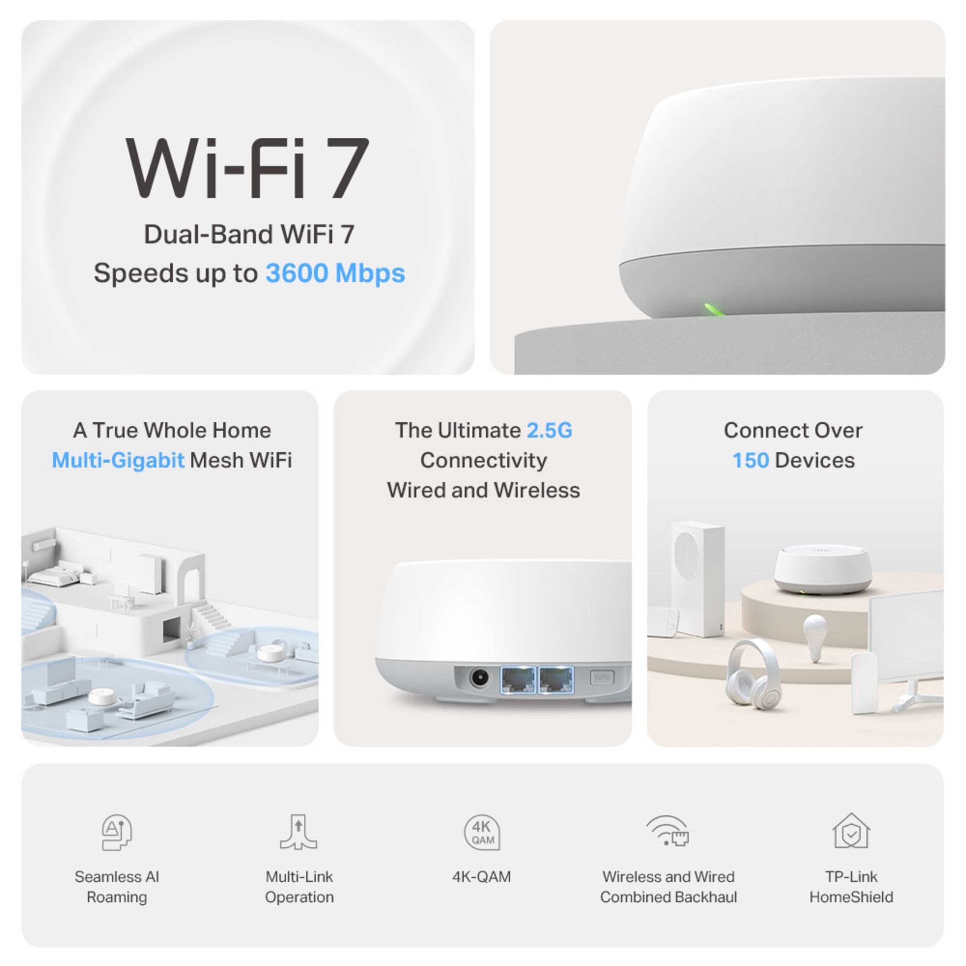 TP-link Deco BE25 Mesh-node med Wifi 7 BE3600 1-pack