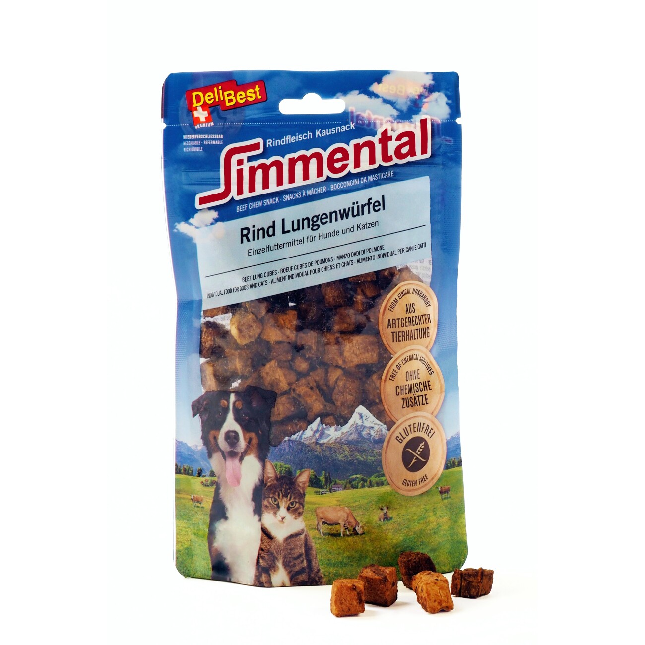 DeliBest Simmental Rind Lungenwürfel 60g