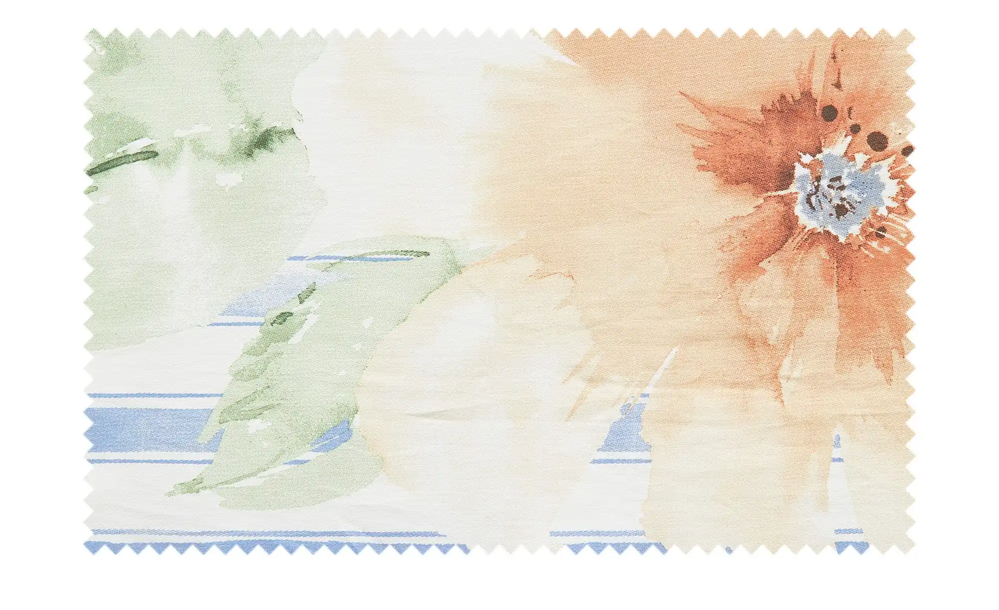 AURO Satin Bettwäsche Floral Streifen