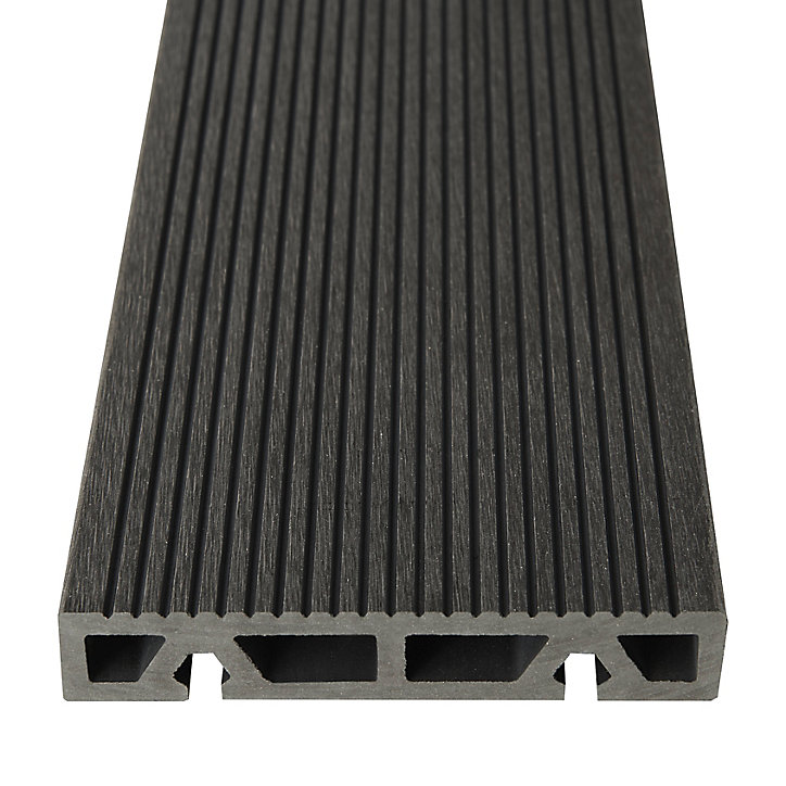 Lame de terrasse composite anthracite Areto L.205 x l.11,9 cm