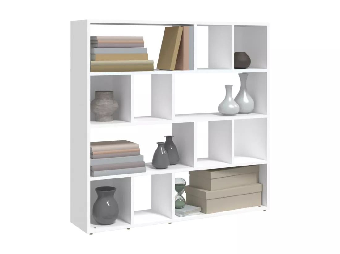Bibliothèque/Cloison de séparation Blanc 105x24x102 cm