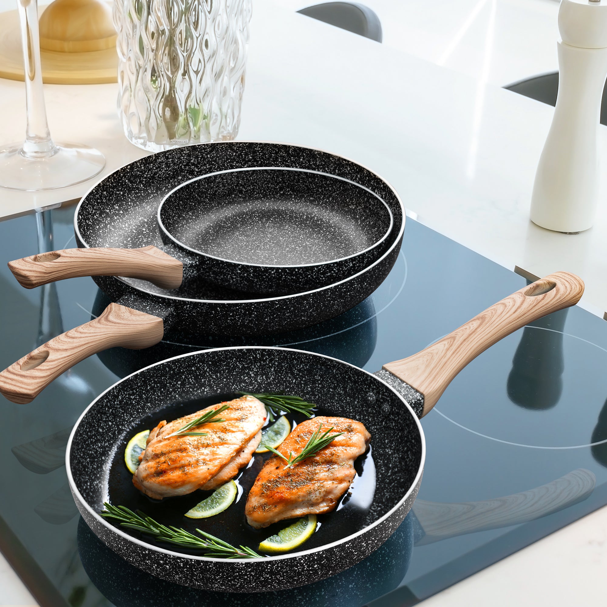 MICHELANGELO Frying Pan Set, 8