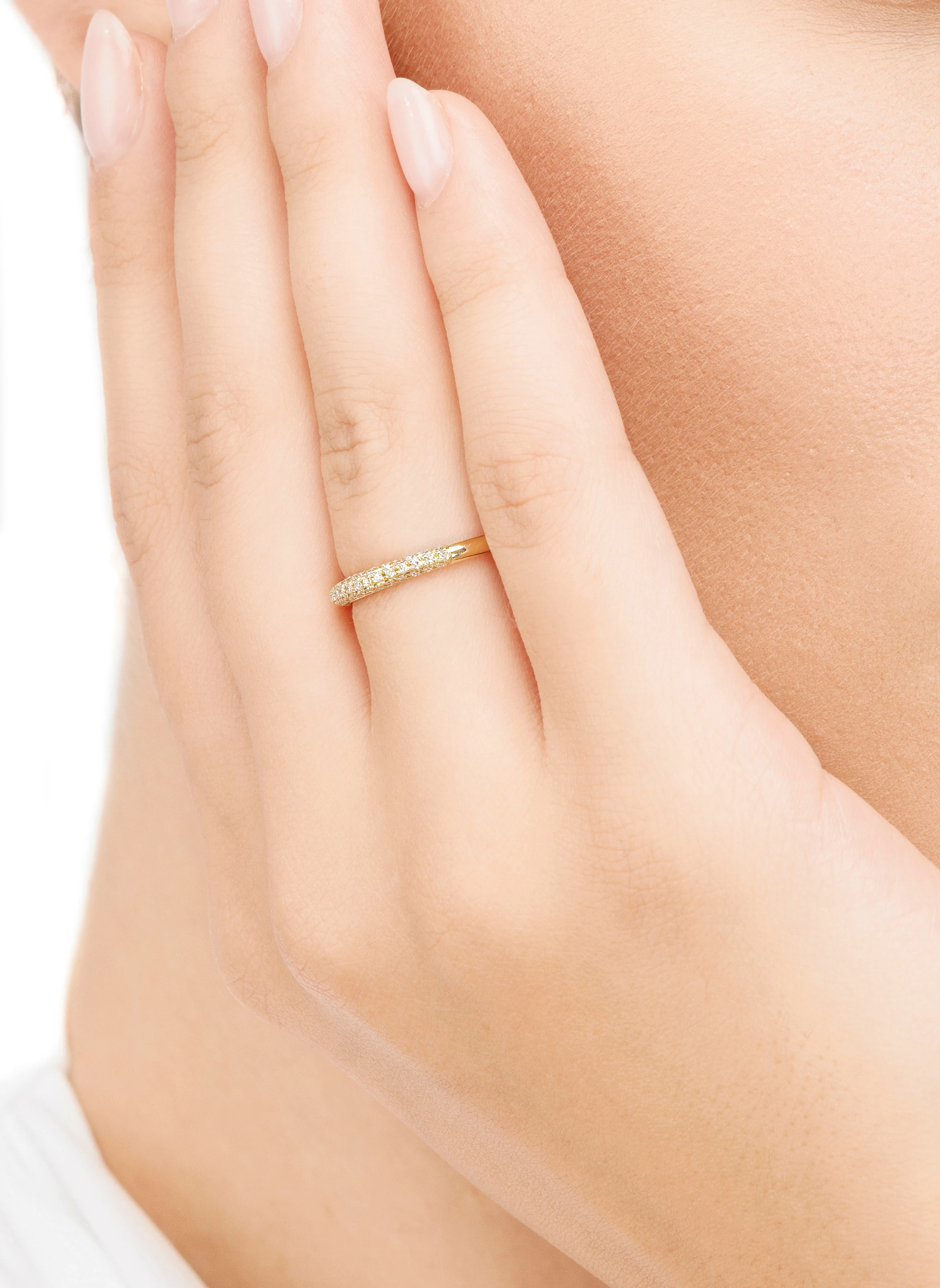Leaf Ring DAZZLE mit Diamanten