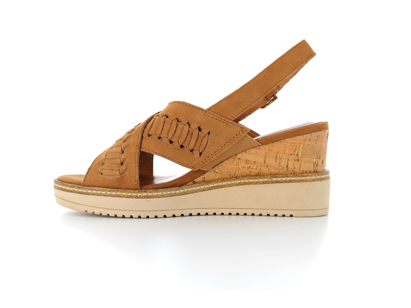 Tamaris-28213 Cuir Velours Marron