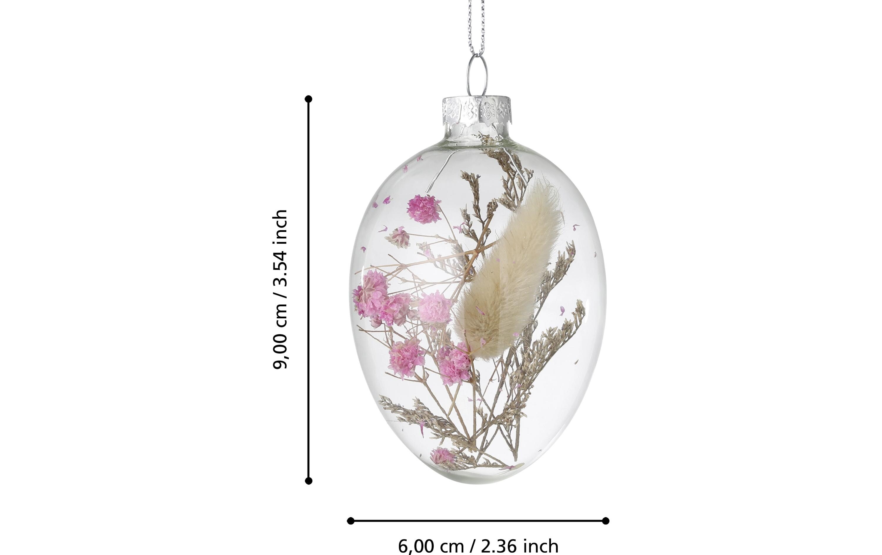 Aufhänger Fintry 12 Stück, Rosa/TransparentOstereier zum Aufhängen