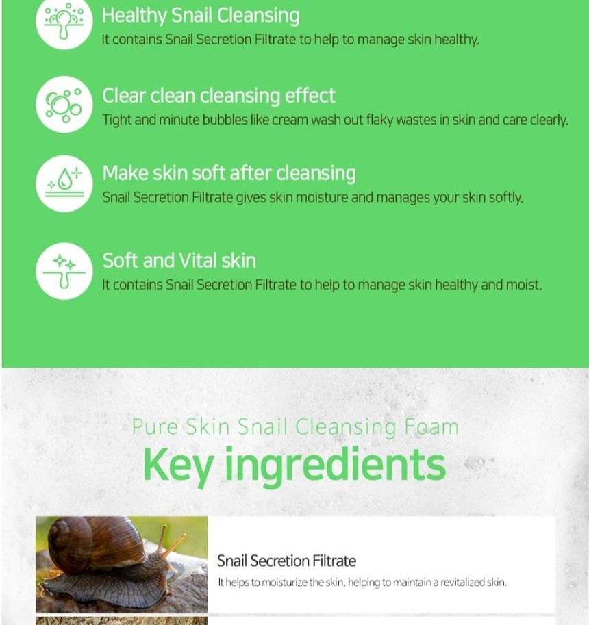 esfolio - Pure Skin Snail Cleansing Foam
