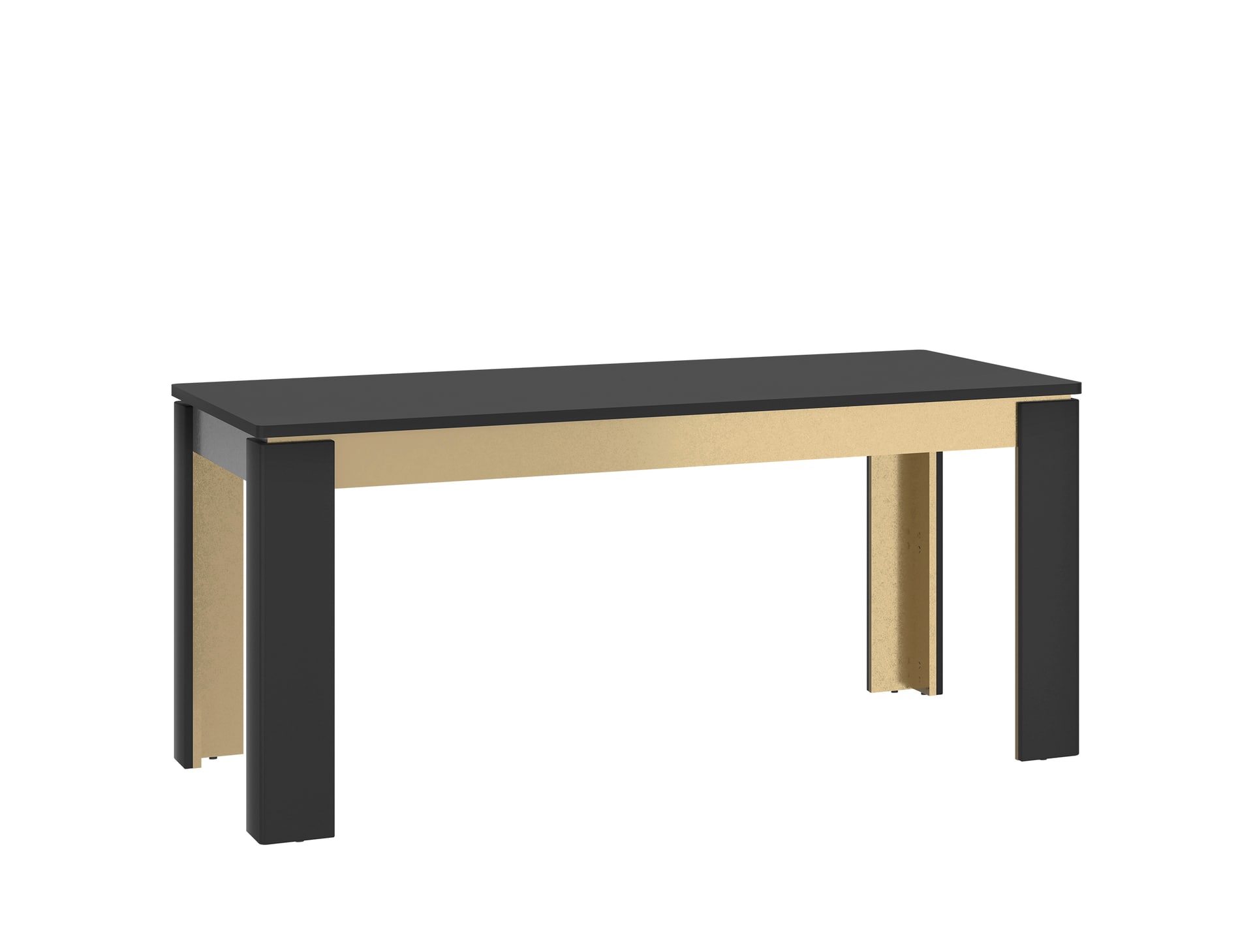 Esstisch NORICA 160-200x75,6 cm schwarz matt