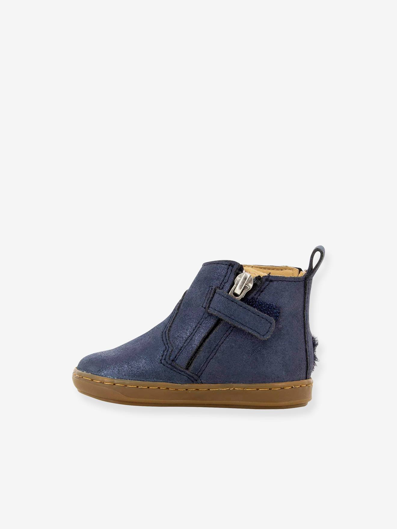 Sapatinhos de bebê Bouba Pimpin SHOO POM® azul marinho