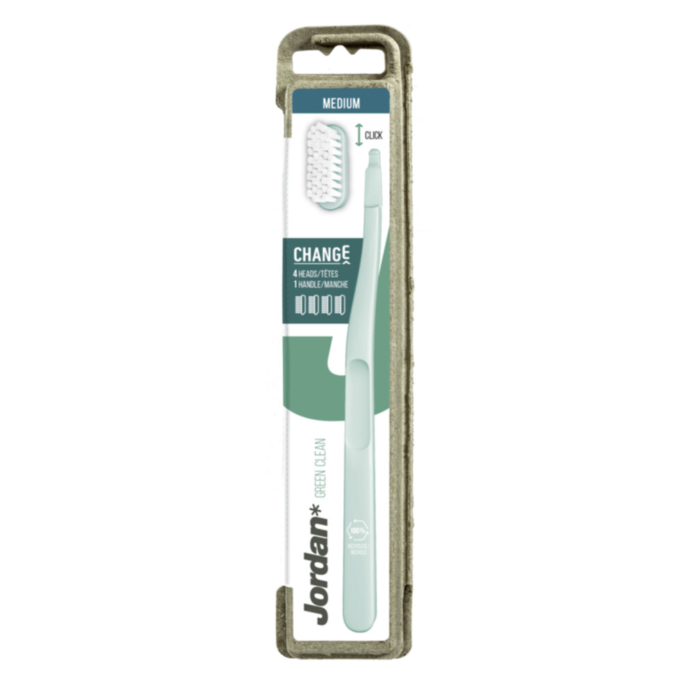 Jordan Tandenborstel Green Clean Change Medium 4-pack1 set
