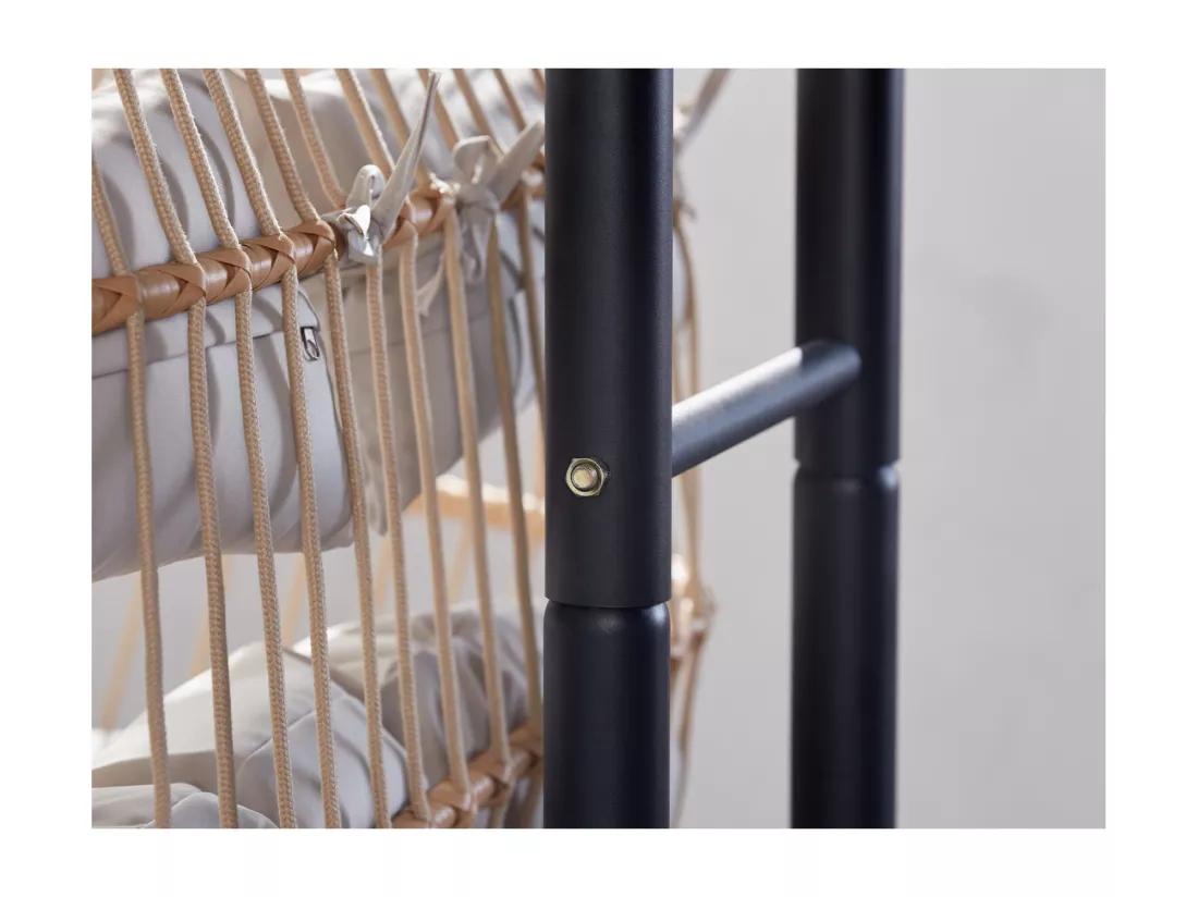 Fauteuil suspendu 2 places effet rotin FARO