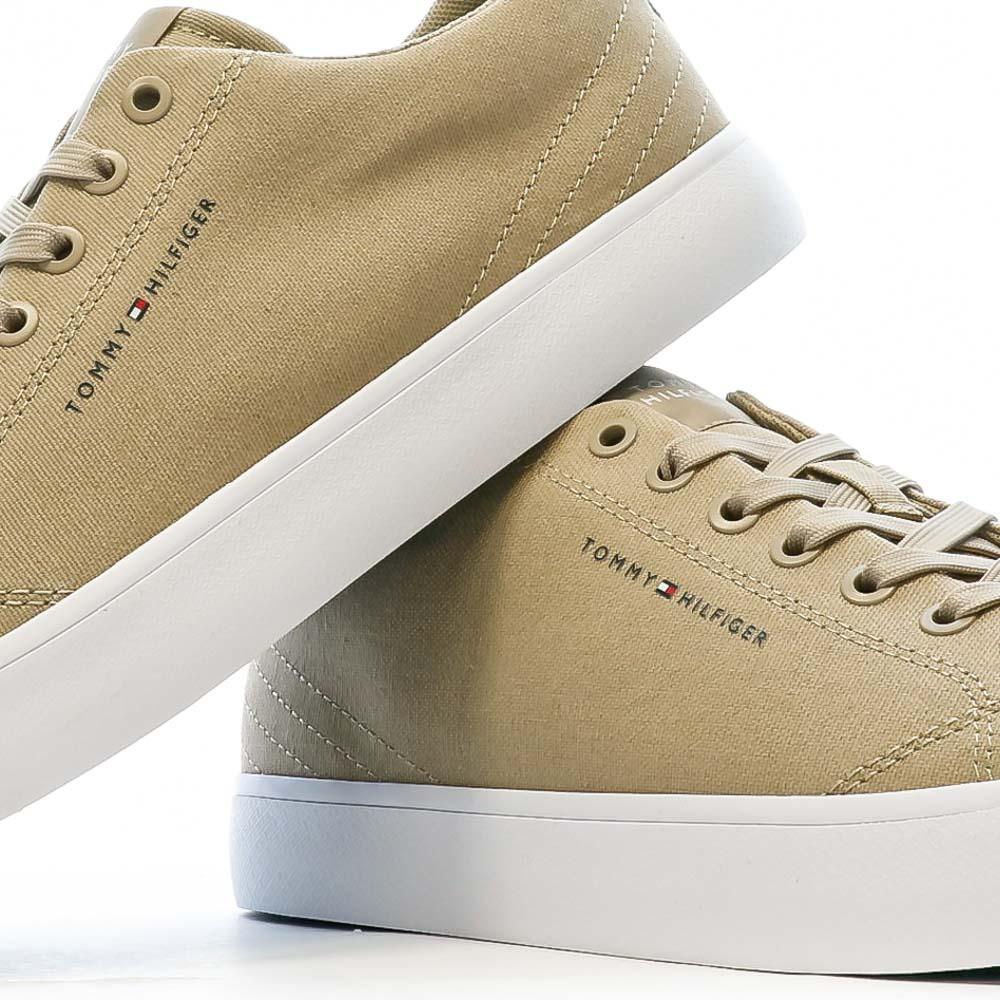 Tommy Hilfiger Baskets Beige Homme Tommy Hilfiger Low Canva