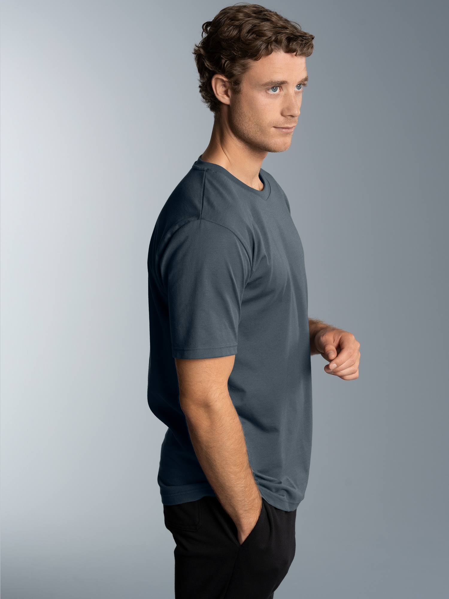 T-Shirt aus 100% Baumwolle Anthrazit
