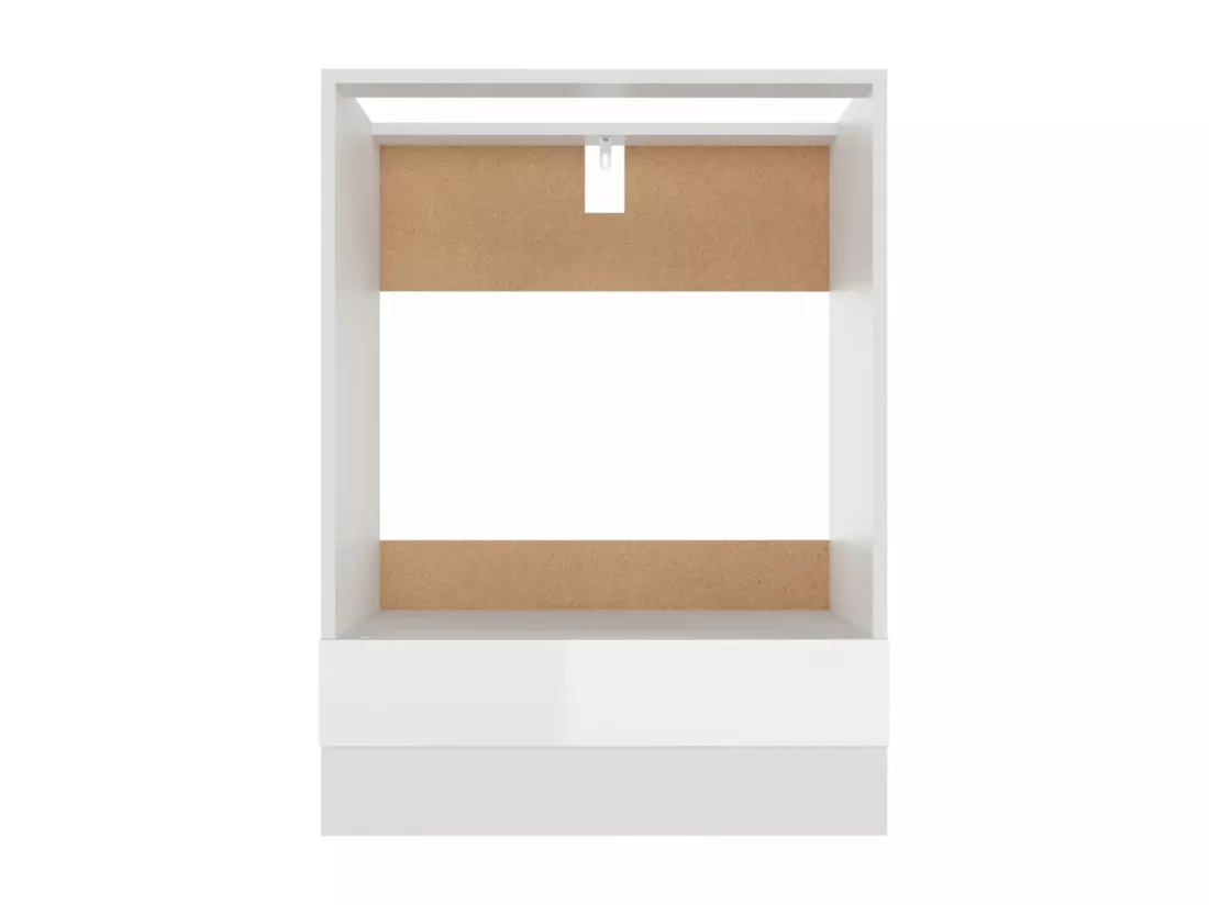 Armoire à four Blanc brillant 60x46x81,5 cm Bois d’ingénierie