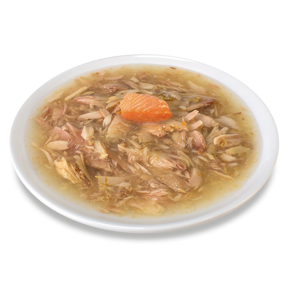 Ração úmida Arquivet para gatos, sabor atum branco e salmão.