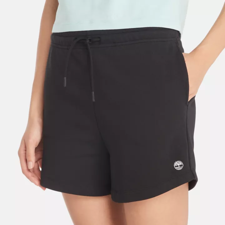 Short à envers bouclé pour femme en noir