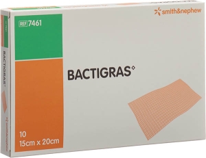 BACTIGRAS Gazeverband 15cmx20cm, 10 Stück