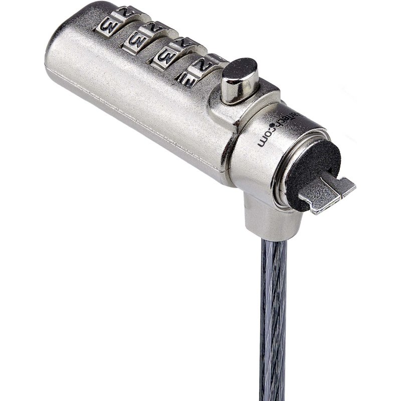 StarTech.com Antivol pour Ordinateur Portable Compatible K-Slot, Câble de Verrouillage de 1,5m, Sécurité Antivol pour PC Portable, Câble en Acier Résistant aux Coupures, Serrure à Combinaison