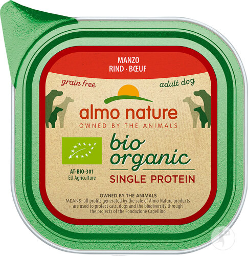 Almo Nature Bio Organic Single Protein Pâté Avec Bœuf Chien Adulte 150g