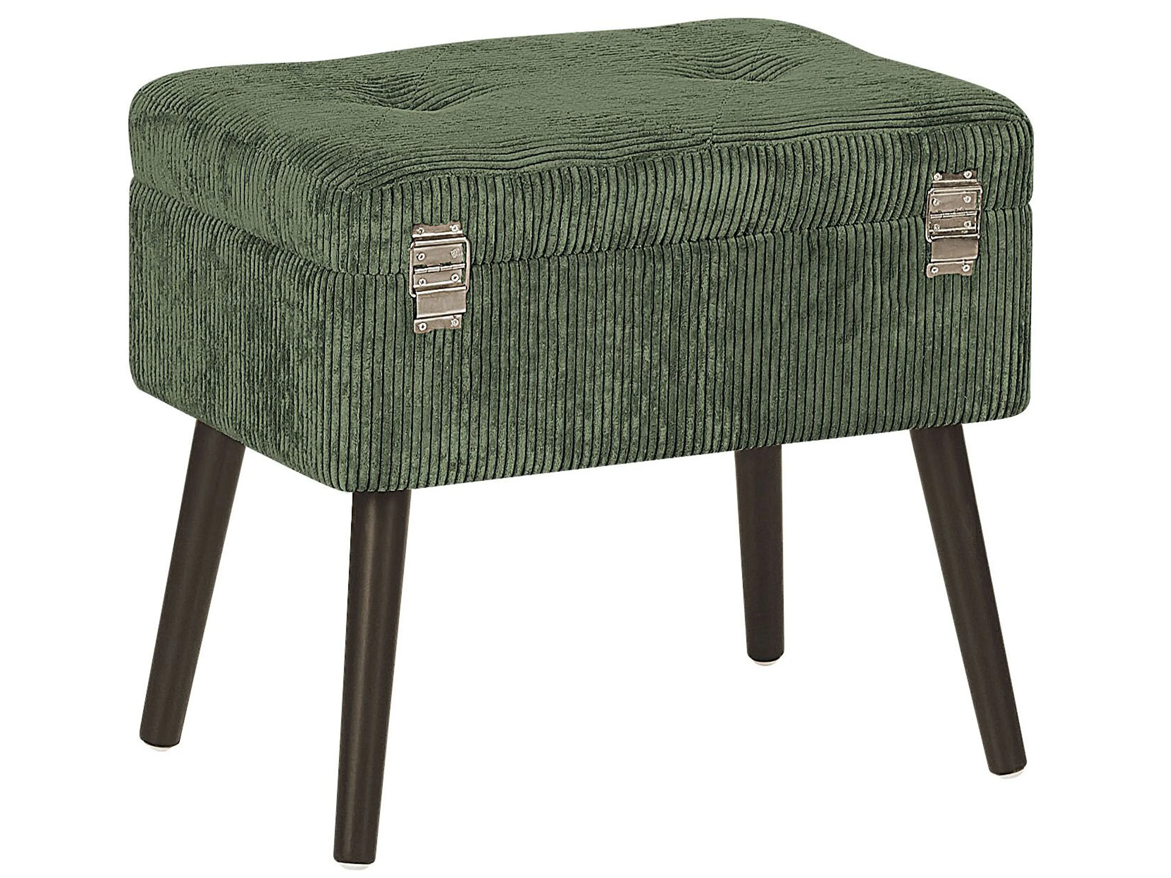 Hocker met opbergruimte MALLARD Corduroy Donkergroen