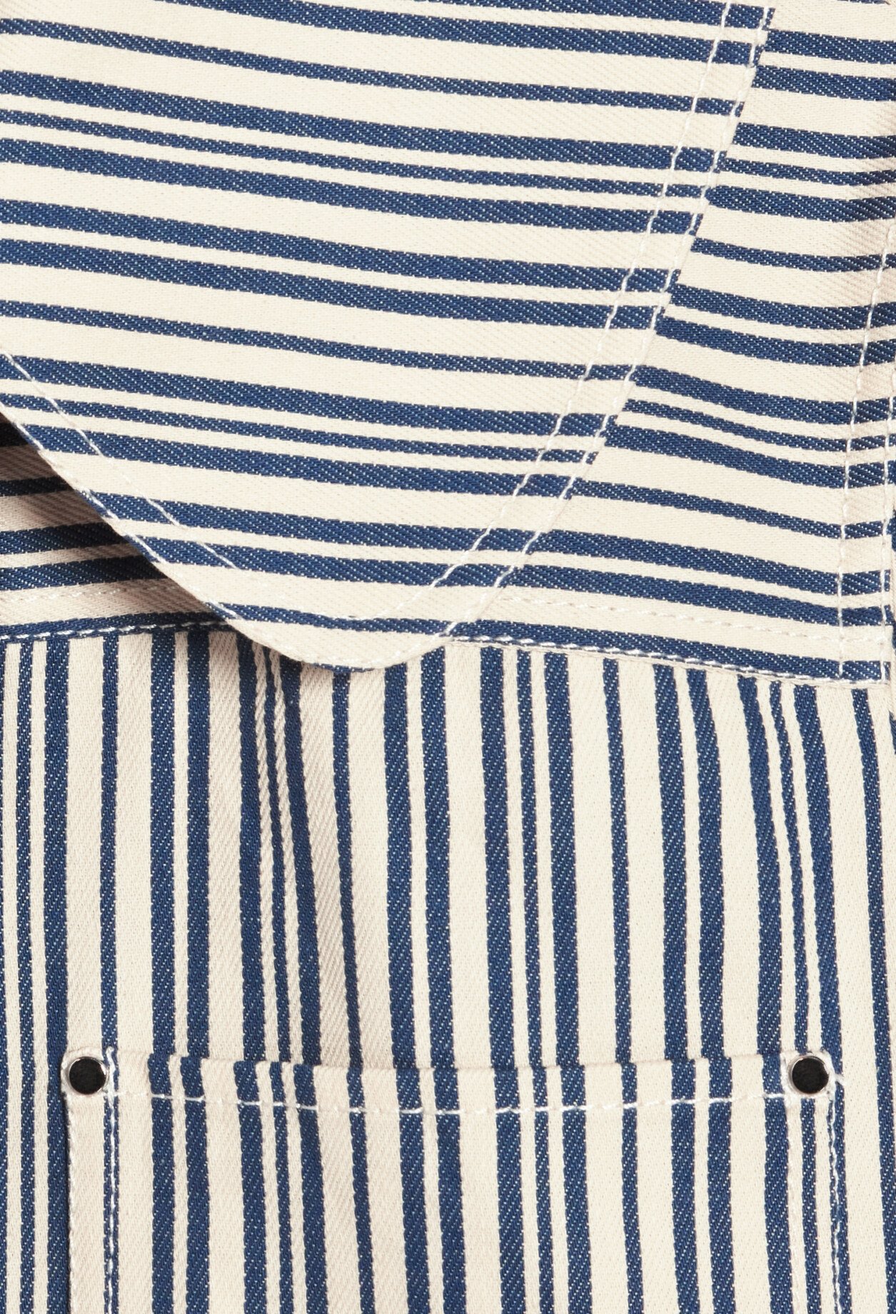 Veste jean &agrave; rayures