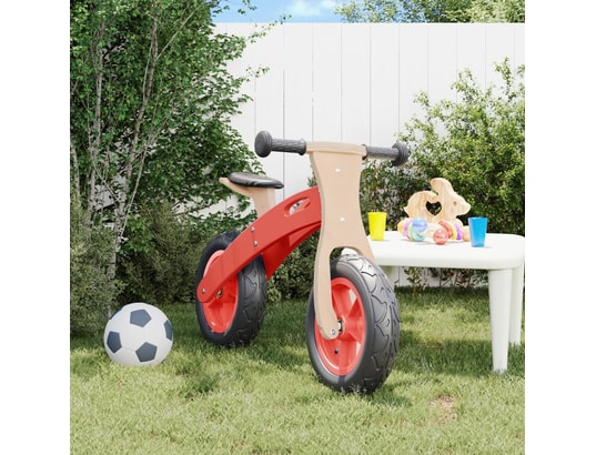 VIDAXL - Draisienne Vélo d'équilibre pour enfants avec pneus pneumatiques rouge