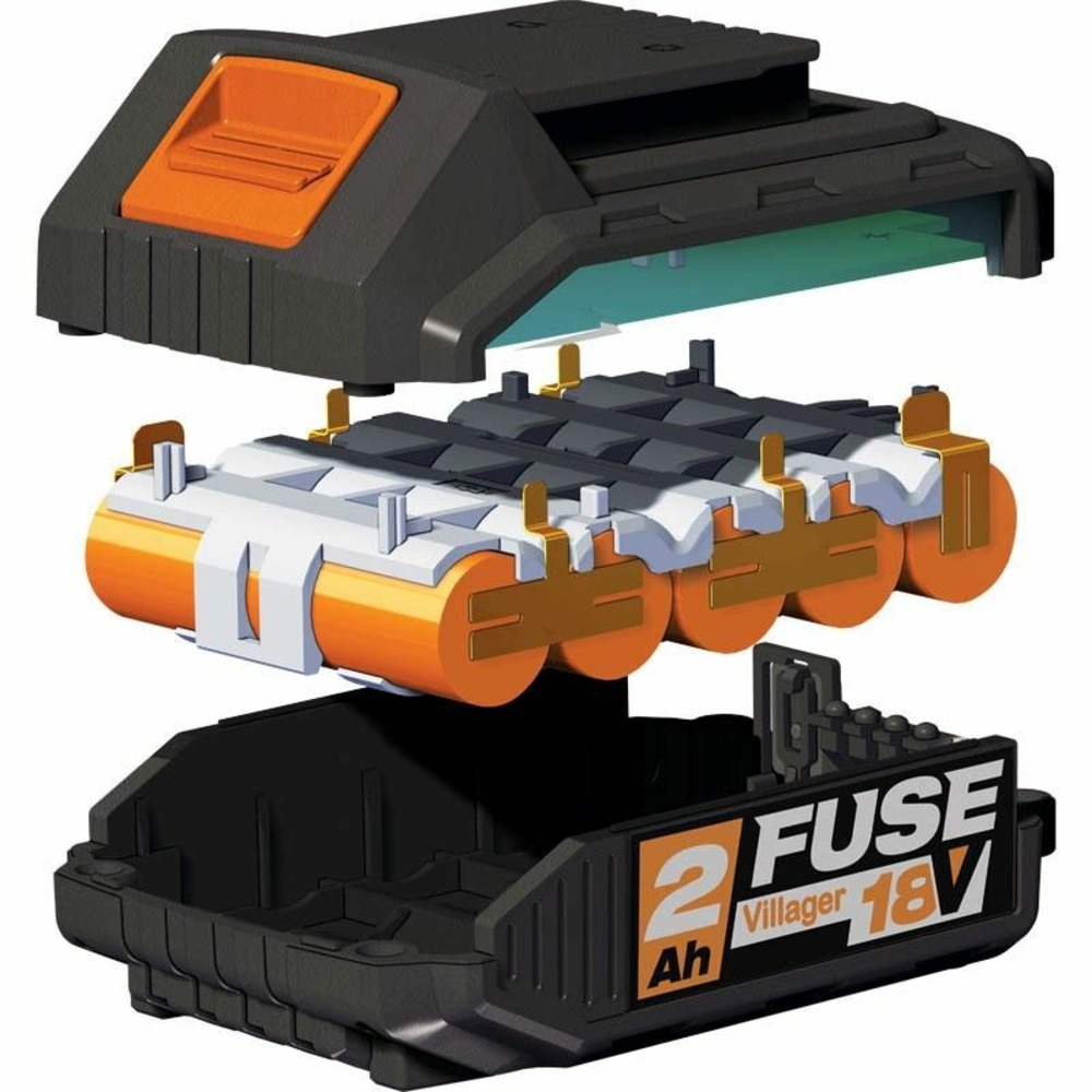 Batterie lithium ion 18 volts 2ah villager fuse