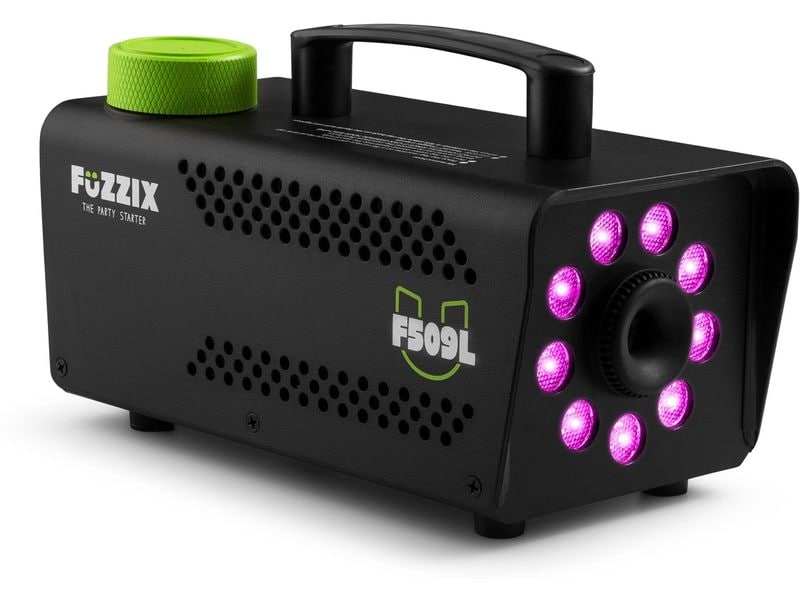 Fuzzix Nebelmaschine F509L Party-Nebelmaschine mit 9x RGB-LEDs