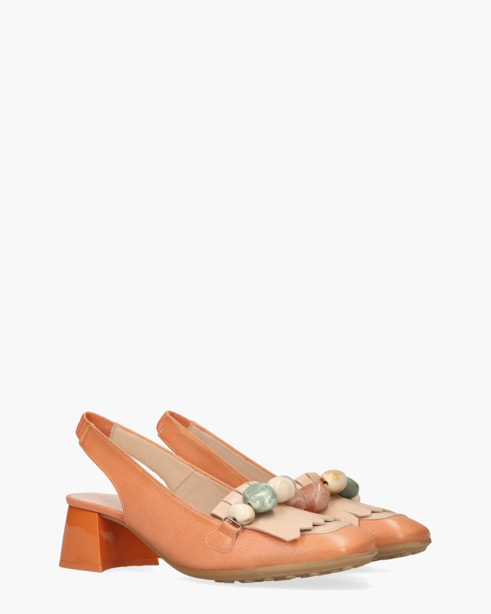 Hispanitas HV253945 Oranje Dames Slingbackloafers