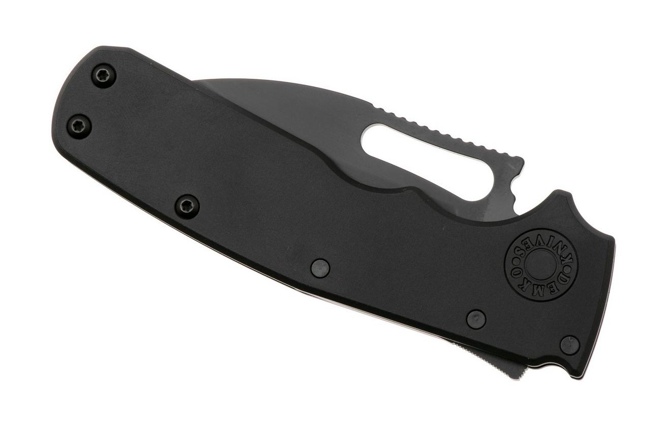 Demko Knives Shark-Cub Shark-Lock Slicer Shark SC-20CV-DLC-BLK-SS Stealth Black Anodized Aluminium, zakmes