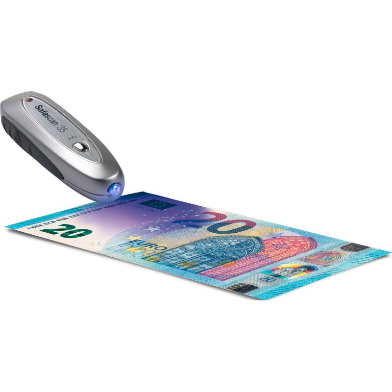 Safescan - Détecteur portable de faux billets, cartes bancaires et pièces d'identité - Safescan 35