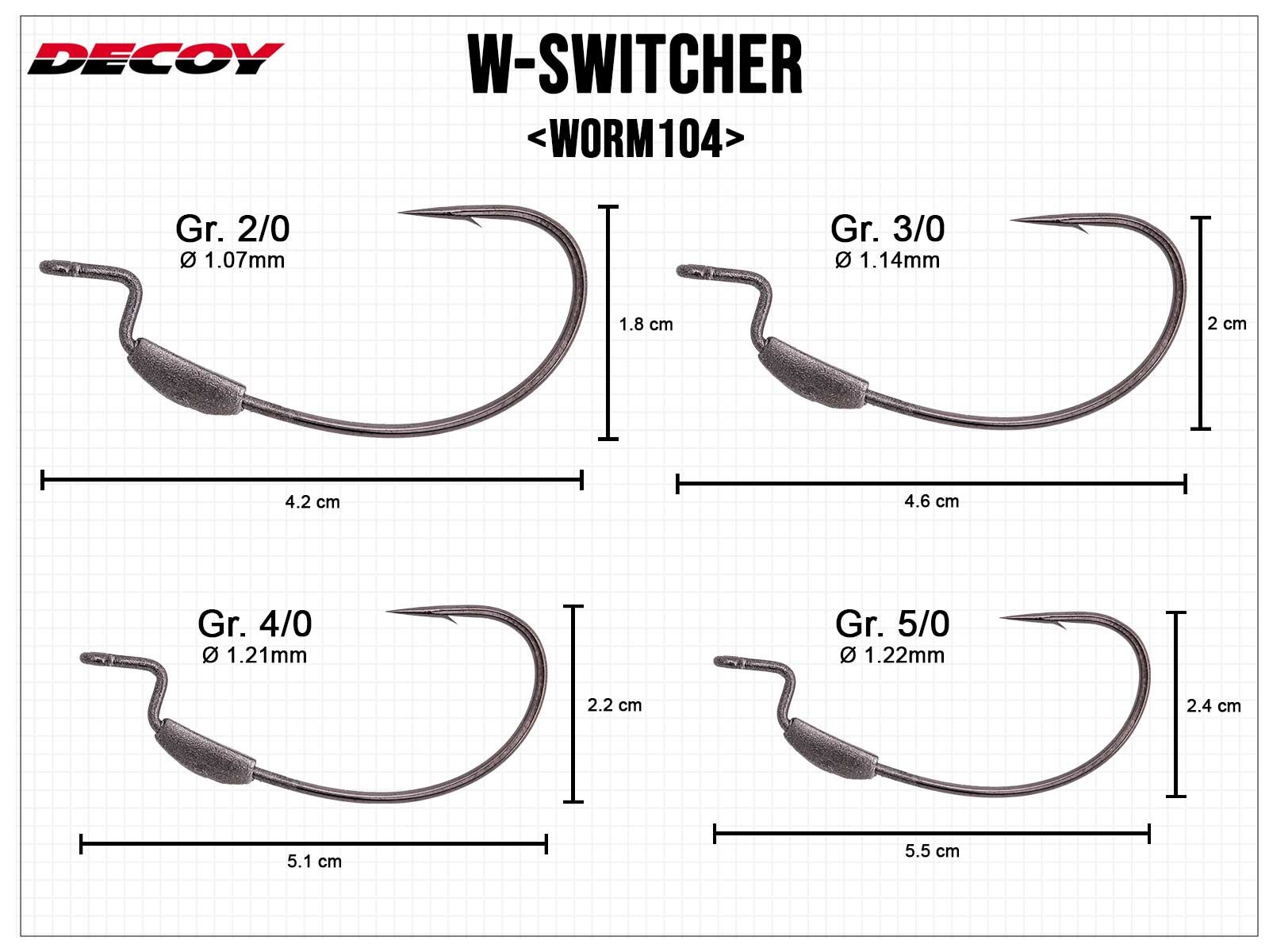 W-Switcher Worm104 - Gr. 3/0 (0.9g)