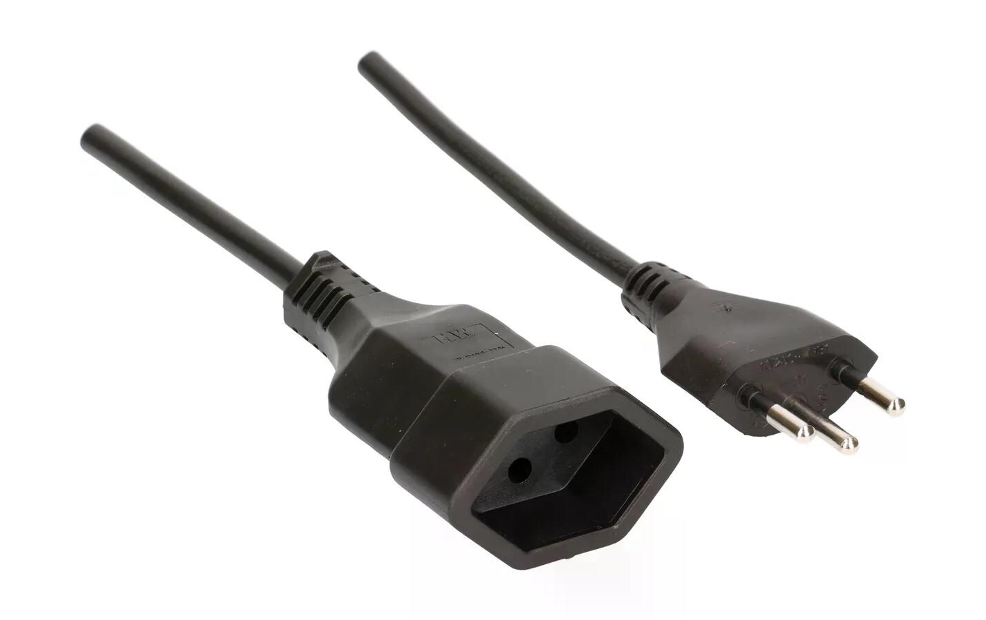 Verlängerungskabel 0.25 m T13 - T12, Schwarz0.25 m langes Verlängerungskabel mit T12-Stecker und T13-Kupplung