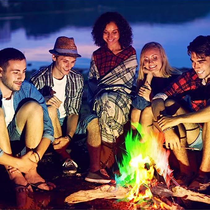 (30g) Feuerfarben Pulver für Bunte Flammen Outdoor Sommer Party Accessoire Magic Fire Feuerzauber - Bunt