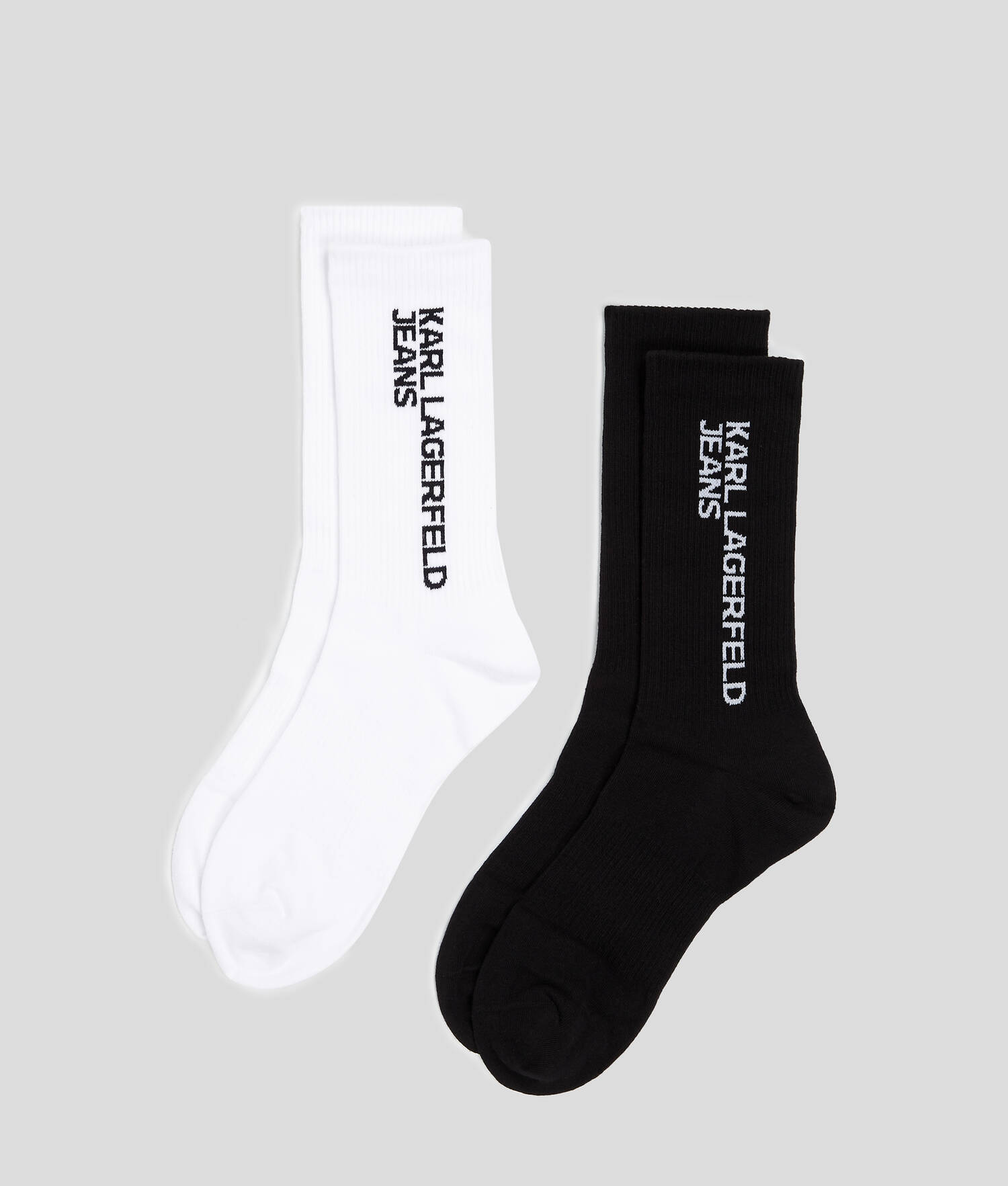 CHAUSSETTES À LOGO KLJ – LOT DE 2 PAIRES - Blanc/Noir