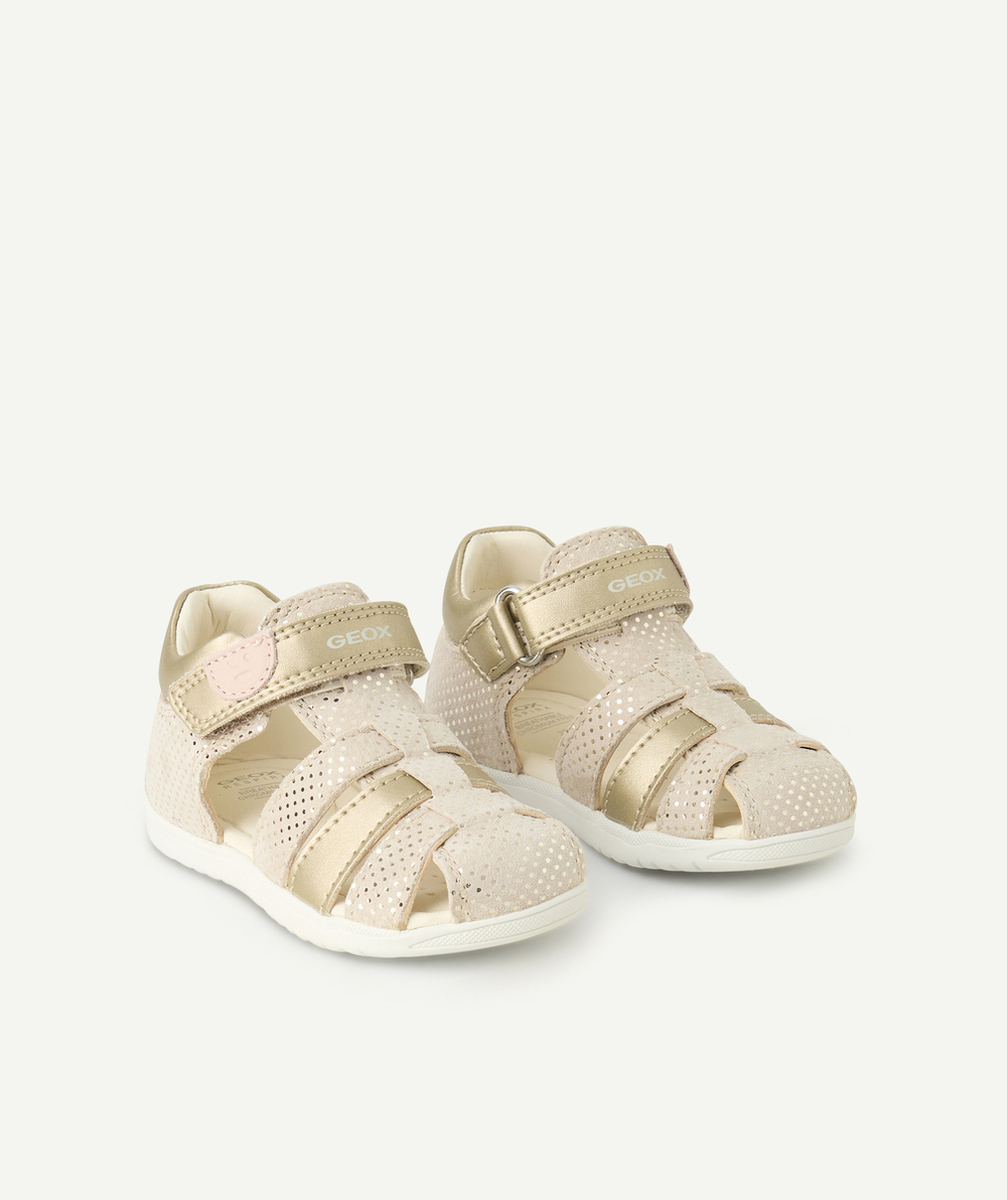 GEOXsandales fermées bébé fille macchia à scratch couleur dorée