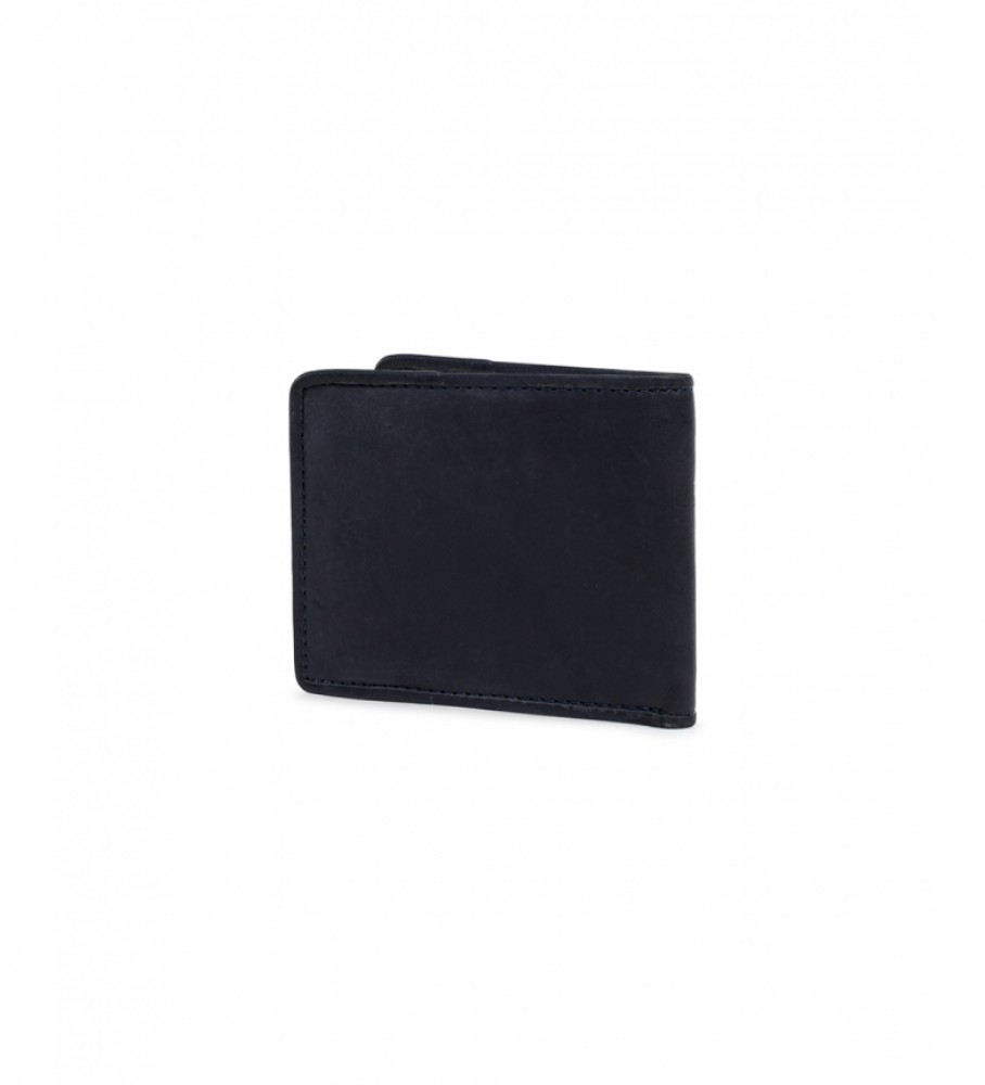 Carteira National Geographic Wind em couro azul - 2x11x9cm
