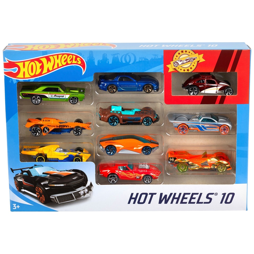 Hot Wheels Basis-Autos, 10er-Packung, Sortiment