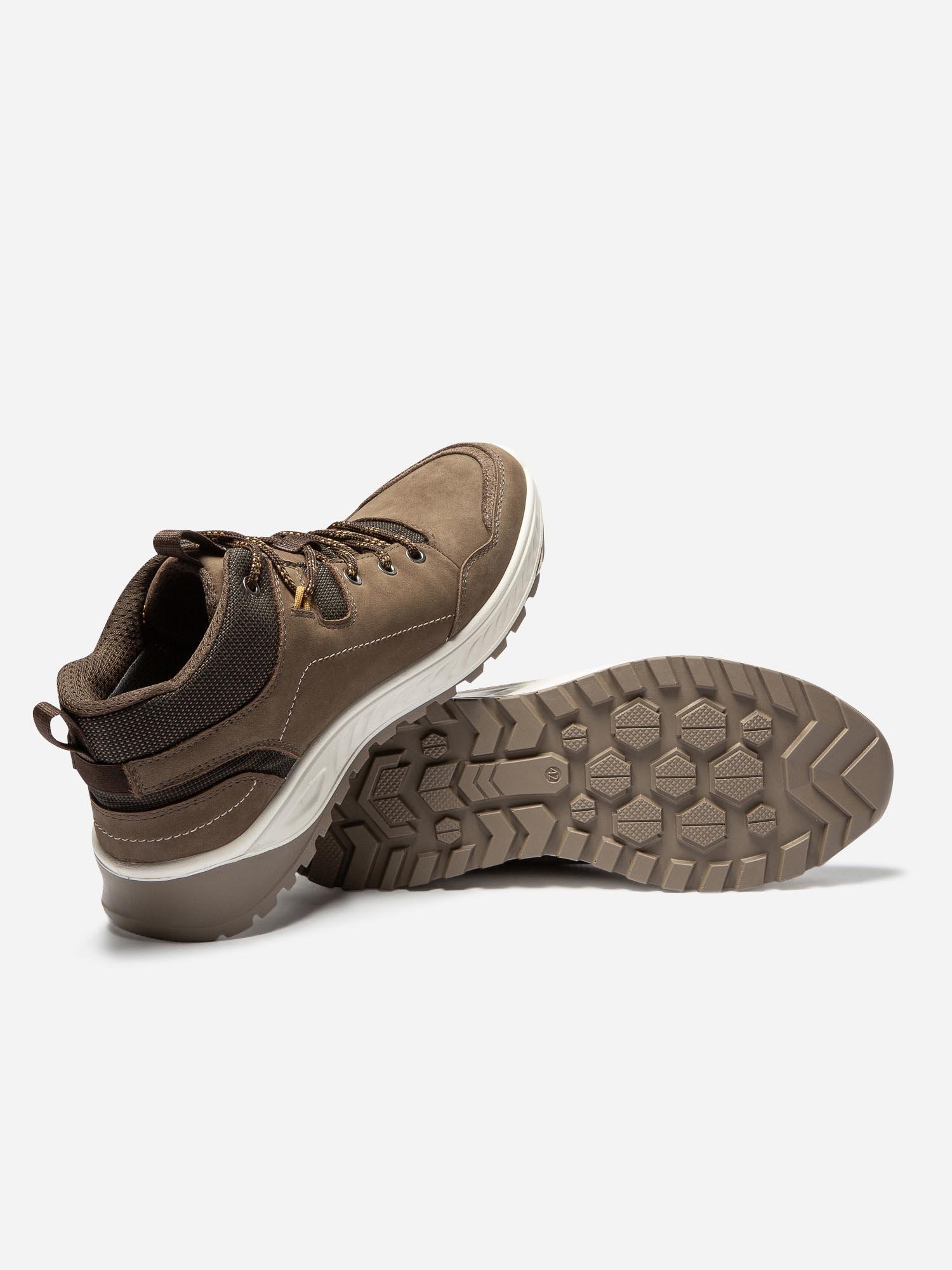 Tennis Homme Imperméable Semelle Crantée Cuir Marron