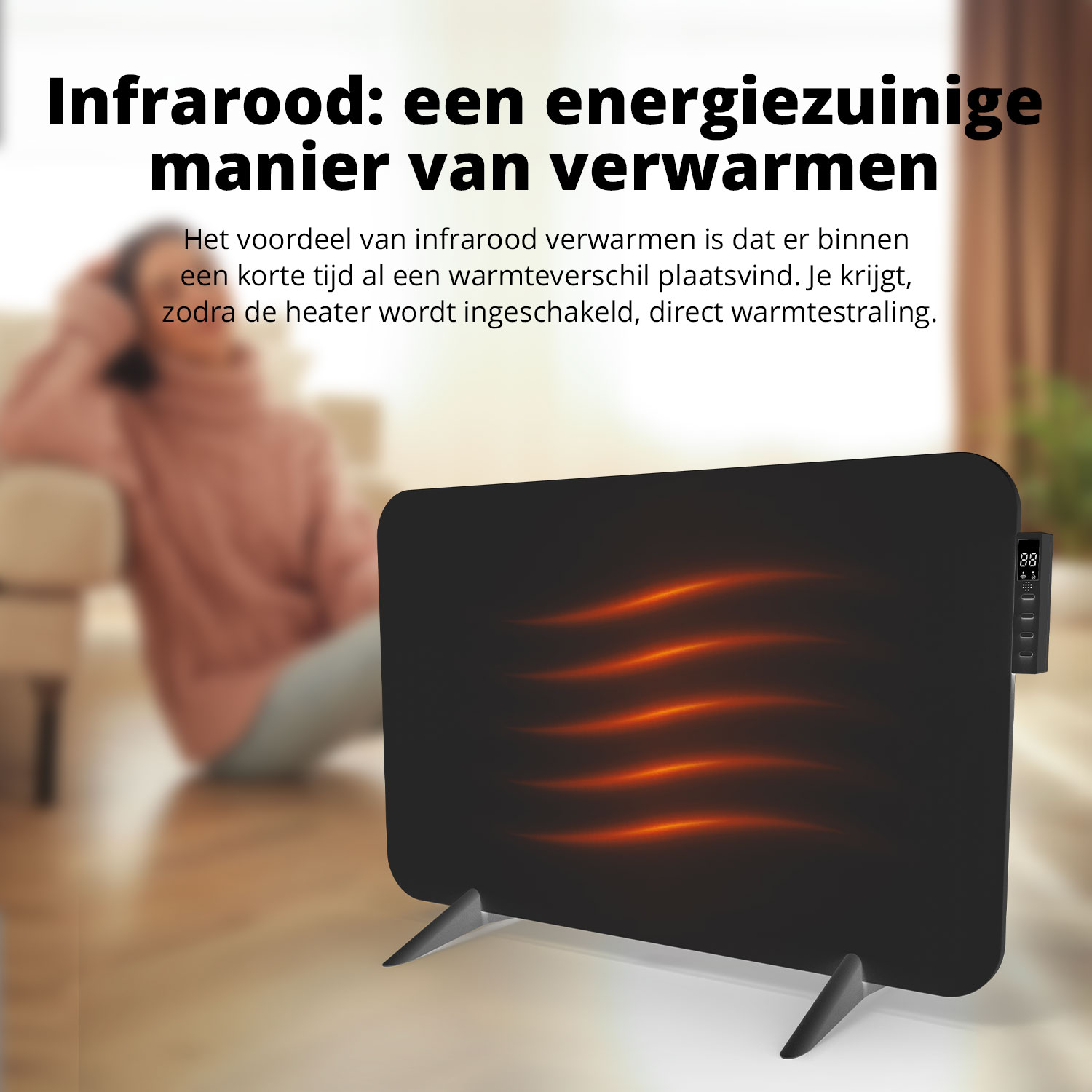 FlinQ Slimme Infrarood Verwarming - 450 watt