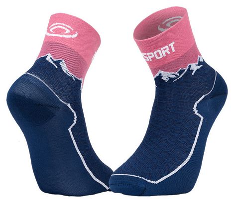 Chaussettes BV Sport Double GR Mid Marine/Rose