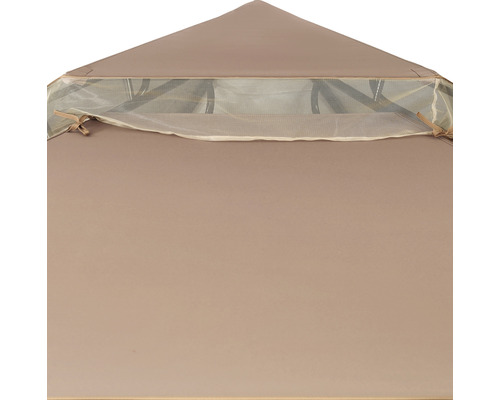 Gazebo Hexagon Joana Garden Place 3,3 x 3 m donkerbruin
