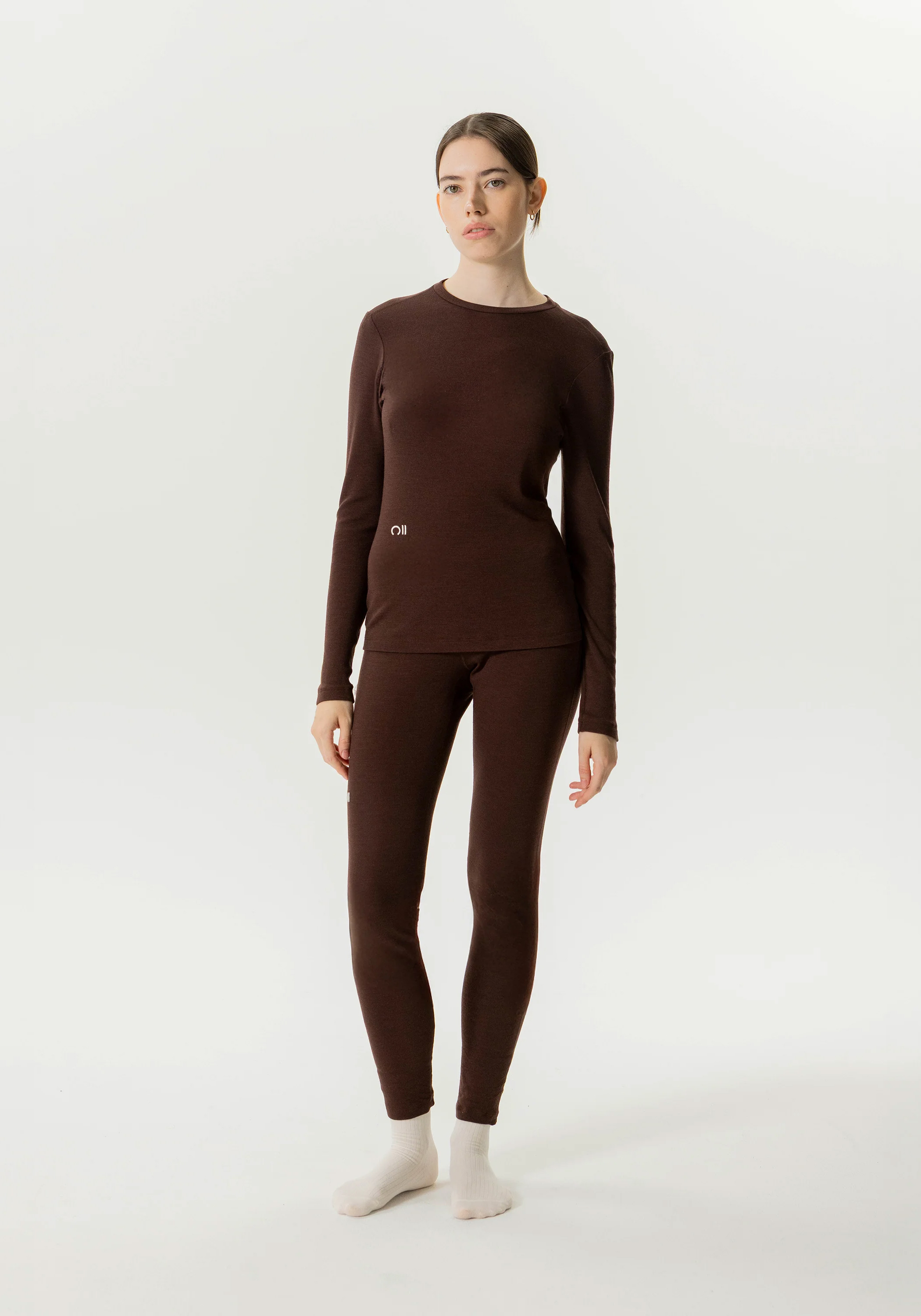Rotauf Damen-Longsleeve Eco Merino 200 Maroon